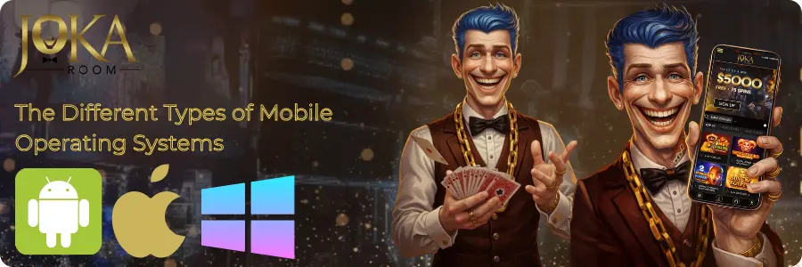 Joka Room VIP Mobile Casino operating systems overview showing Android, iOS, and Windows support