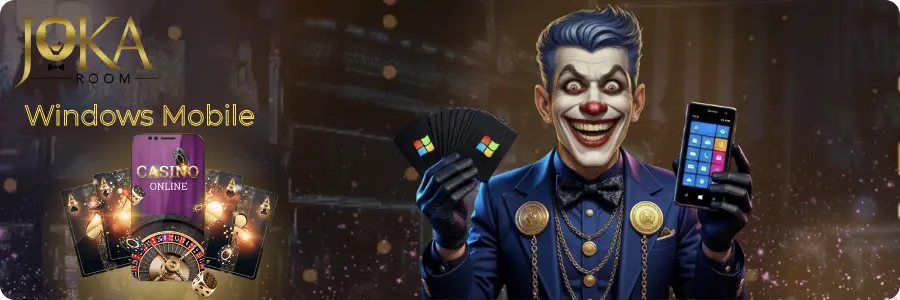 Jokaroom vip login access on Windows Mobile device